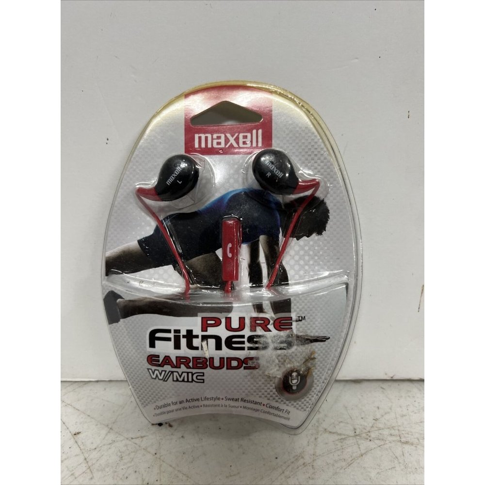 Earbuds MAXELL "Bass 13- Pure Fitness" with Mic  NEW